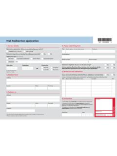 Mail Redirection application - Australia Post