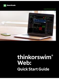 thinkorswim Web - TD Ameritrade