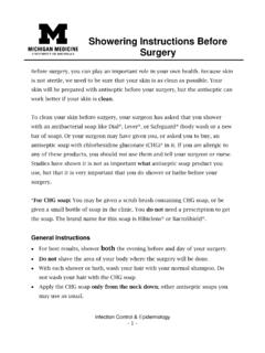 Showering Instructions Before Surgery - Michigan Medicine