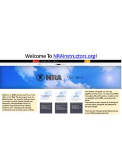 Welcome To NRAInstructors.org!