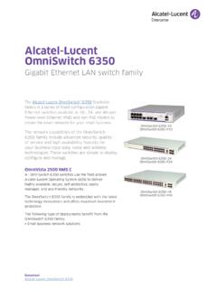 Alcatel-Lucent OmniSwitch 6350 - al-enterprise.com