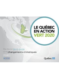 Plan d’action 2013-2020 sur les changements climatiques