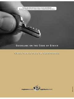 Guideline on the Code of Ethics Guide ... - Engineers Canada