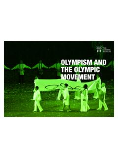 Olympism and the Olympic mOvement