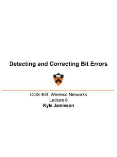 Detecting and Correcting Bit Errors
