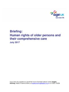 Briefing: Human rights of older persons and their ...
