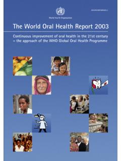 The World Oral Health Report 2003