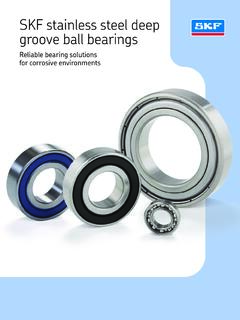 SKF stainless steel deep groove ball bearings