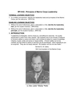 RP 0103 - Principles of Marine Corps Leadership