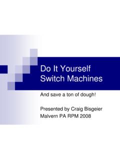 Do It Yourself Switch Machines - housatonicrr.com