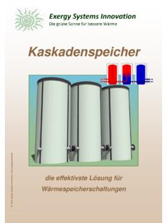 Kaskadenspeicher - Exergy Systems Innovation