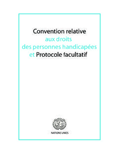 Convention relative aux droits des personnes handicap&#233;es ...