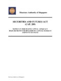 SECURITIES AND FUTURES ACT (CAP. 289)