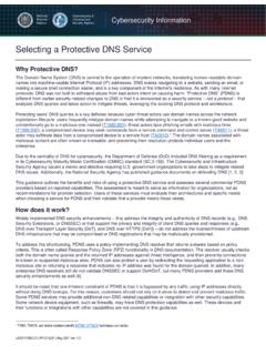 Selecting a Protective DNS Service - U.S. Department of ...