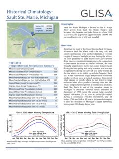 Historical Climatology: Sault Ste. Marie, Michigan