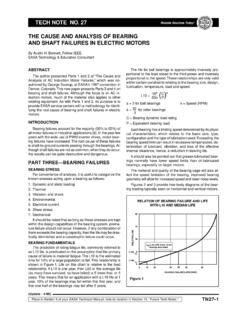 THE CAUSE AND ANALYSIS OF BEARING AND SHAFT …