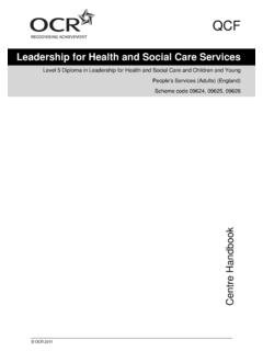 Leadership for Health and Social Care Services