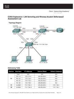 CCNA Exploration: LAN Switching and Wireless Student ...