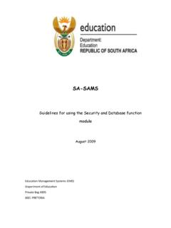 SA-SAMS - Education Management Information …
