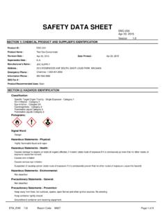 DSC-203 Version 1.0 SECTION 1) CHEMICAL …