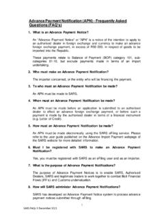 Advance Payment Notification (APN) - Frequently Asked ...