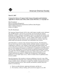American Chemical Society - Section 108 Study Group