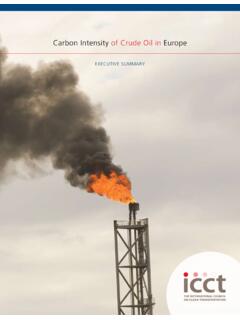 Carbon Intensity of Crude Oil in Europe