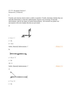 CE 371- Structural Analysis I Homework #3 Solutions