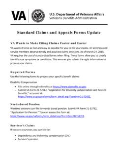 Standard Claims and Appeals Forms Update