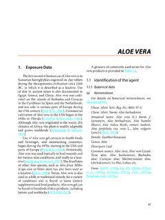ALOE VERA - IARC Monographs on the Identification of ...