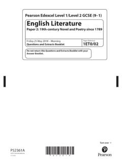 Pearson Edexcel Level 1/Level 2 GCSE (9–1) English Literature