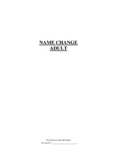 NAME CHANGE ADULT - Eleventh Judicial Circuit of Florida