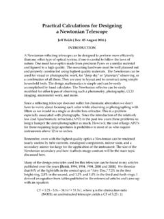 Practical Calculations for Designing a Newtonian …