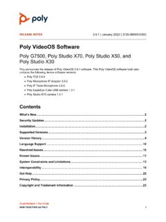 Poly VideoOS Software