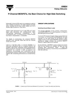 P-Channel MOSFETs, the Best Choice for High-Side …