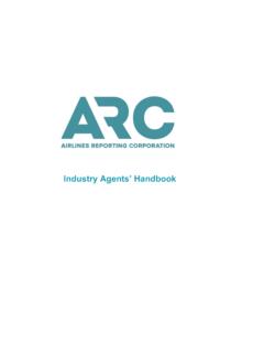 Industry Agents’ Handbook - Airlines Reporting Corporation