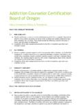 Addiction Counselor Certification Board of Oregon