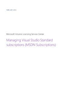 Managing Visual Studio Standard subscriptions ( …