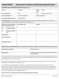 Florida DHSMV Agreement for Release and Monthly …
