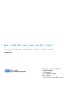 Accountable Communities for Health