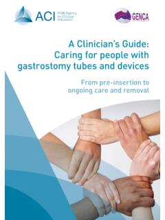 A Clinician’s Guide: Caring for people with gastrostomy ...