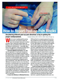 How to Report Post-op Pain Blocks - ccmpro.com