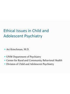 Ethical Issues in Child and Adolescent Psychiatry
