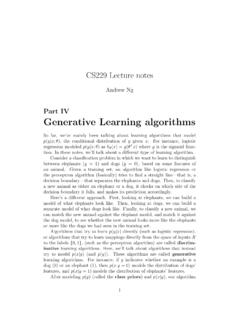 Part IV Generative Learning algorithms