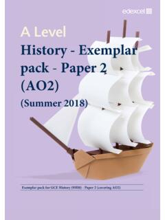 History - Exemplar pack Paper 2 (AO2 - Edexcel