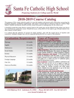 2018-19 Course Catalog - santafecatholic.org