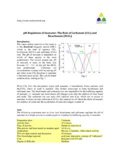 pH of Seawater: The Role of Carbonate (CO3 and Bicarbonate ...