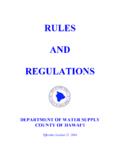 RULES AND REGULATIONS - hawaiidws.org