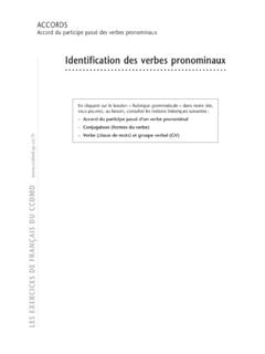 Identification des verbes pronominaux - CCDMD