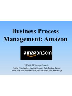 Business Process Management: Amazon - Jasmine Mina
